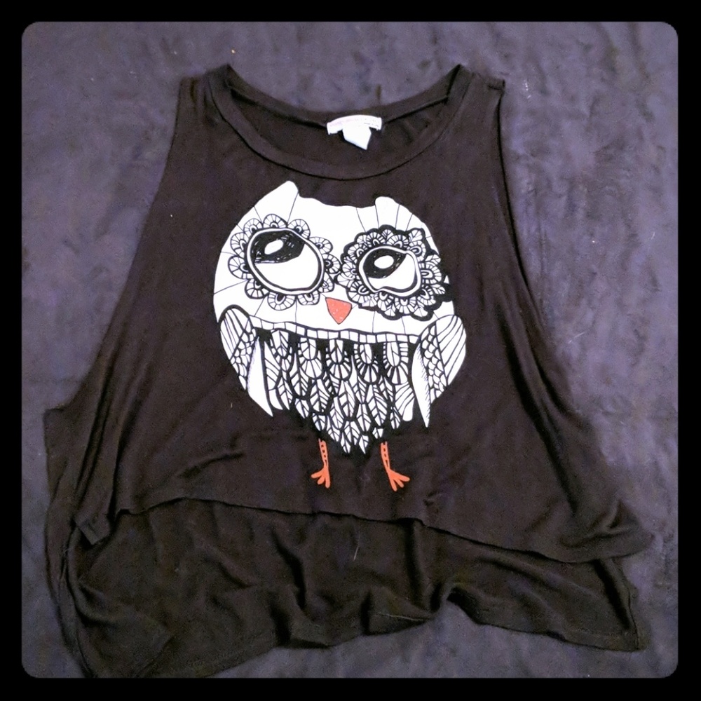 Owl sleevless shirt